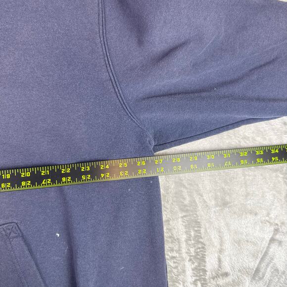 Noble Outfitters oversized distressed 1/4 zip navy sweatshirt mens XXL - Picture 5 of 6